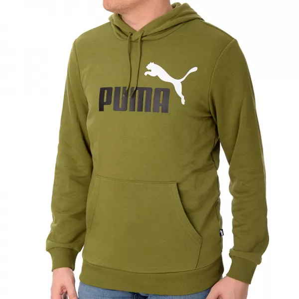  Herren-Sweatshirt PUMA ESS+ 2 COL BIG LOGO HOODIE 586765-35 GRÜN 