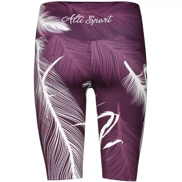  Damen-Leggings oberhalb des Knies Premium ALTISPORT VOJ/ALW001LEG02 LILA/WEIß 
