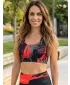 Premium-Sport-BH für Damen ALTISPORT VOJ/ALW010POD01 SCHWARZ UND ROT