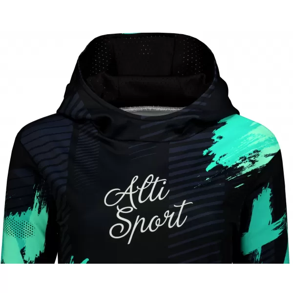  Hochwertiges Funktions-Sweatshirt für Damen ALTISPORT VOJ/ALW027MI01 SCHWARZ/TÜRKIS 