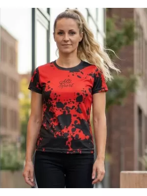 Hochwertiges Funktions-T-Shirt für Damen ALTISPORT VOJ/ALW012TR01 SCHWARZ ROT