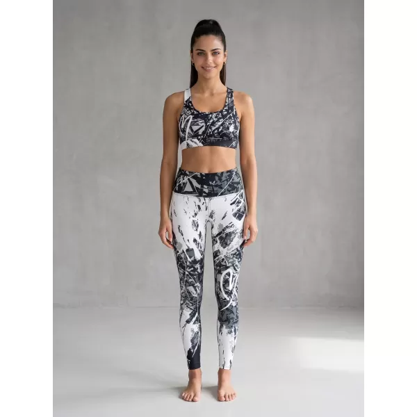  Lange Premium-Leggings für Damen ALTISPORT VOJ/ALW018LEG01 SCHWARZ UND WEIß 