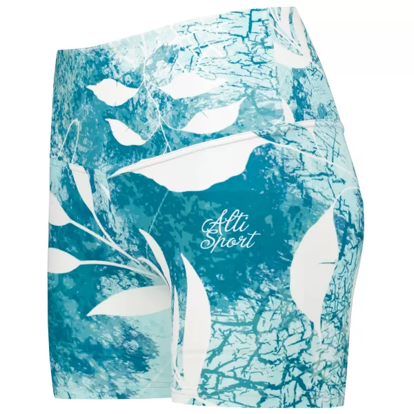  Kurze Premium-Leggings für Damen ALTISPORT VOJ/ALW020LEG03 BLAU 