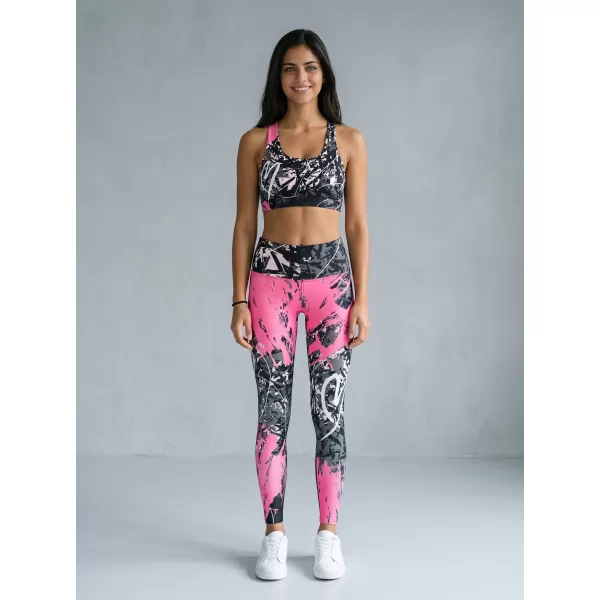  Lange Premium-Leggings für Damen ALTISPORT VOJ/ALW018LEG01 SCHWARZ ROSA 