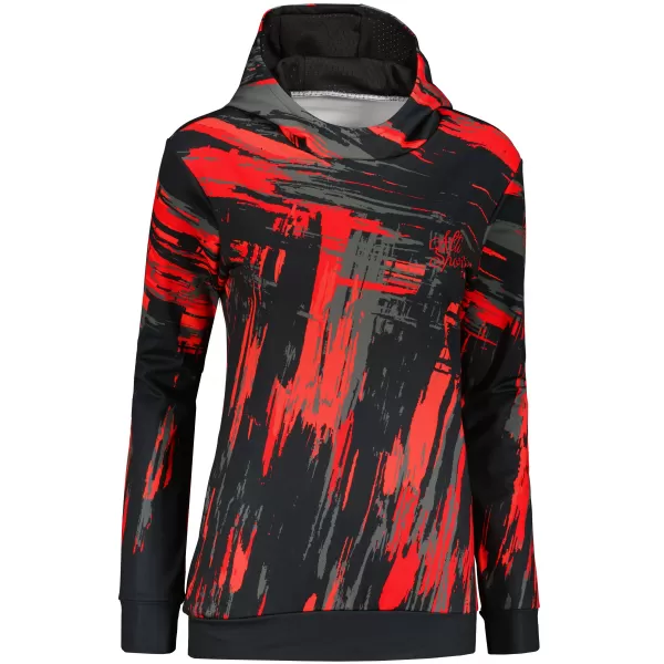  Hochwertiges Funktions-Sweatshirt für Damen ALTISPORT VOJ/ALW010MI01 SCHWARZ UND ROT 