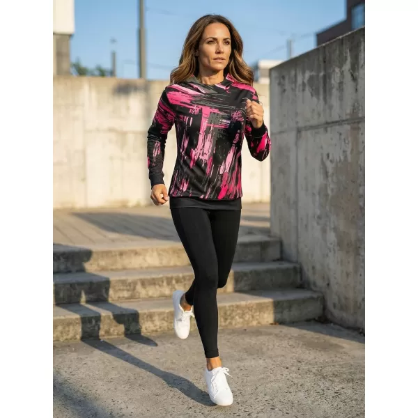 Hochwertiges Funktions-Sweatshirt für Damen ALTISPORT VOJ/ALW010MI01 SCHWARZ/HELLROSA 
