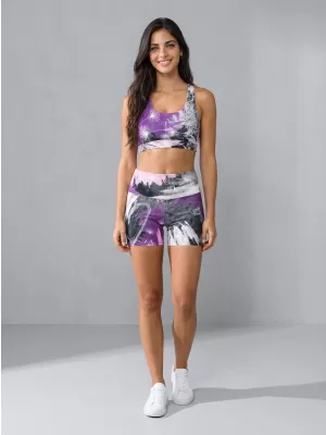 Kurze Premium-Leggings für Damen ALTISPORT VOJ/ALW016LEG03 LILA