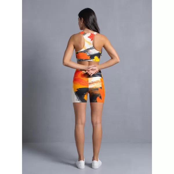  Kurze Premium-Leggings für Damen ALTISPORT VOJ/ALW019LEG03 ORANGE 