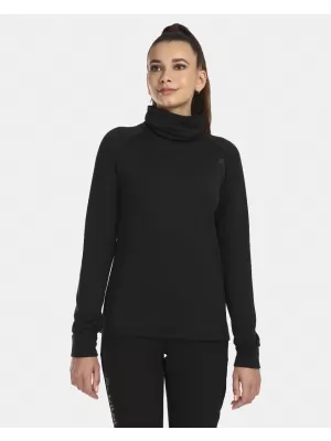 Stretch-Rollkragenpullover für Damen KILPI ROLO-W UL0210KI SCHWARZ