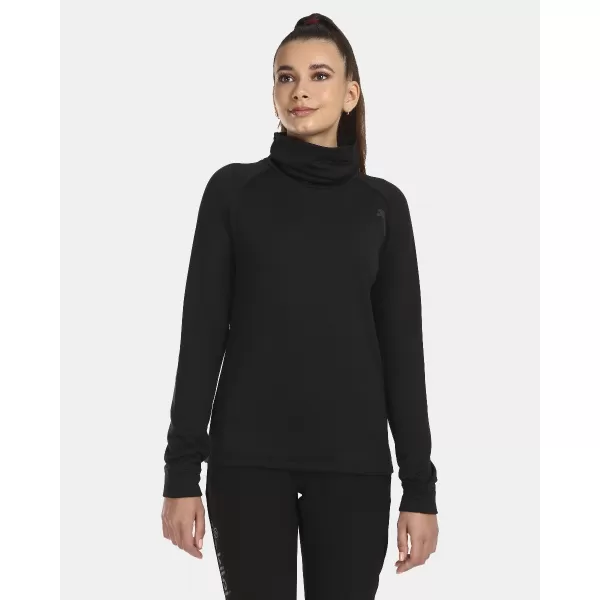  Stretch-Rollkragenpullover für Damen KILPI ROLO-W UL0210KI SCHWARZ 