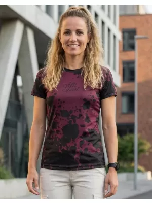 Hochwertiges Funktions-T-Shirt für Damen ALTISPORT VOJ/ALW012TR01 LILA/SCHWARZ