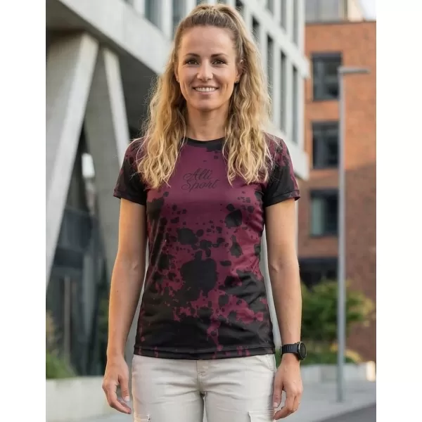  Hochwertiges Funktions-T-Shirt für Damen ALTISPORT VOJ/ALW012TR01 LILA/SCHWARZ 
