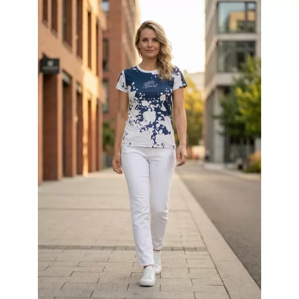  Hochwertiges Funktions-T-Shirt für Damen ALTISPORT VOJ/ALW012TR01 WEIß BLAU 