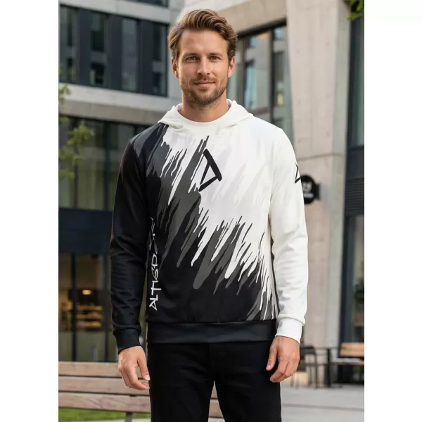  Hochwertiges Funktions-Sweatshirt für Herren ALTISPORT VOJ/ALM006MI01 SCHWARZ UND WEIß 