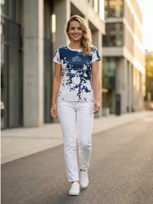Hochwertiges Funktions-T-Shirt für Damen ALTISPORT VOJ/ALW012TR01 WEIß BLAU