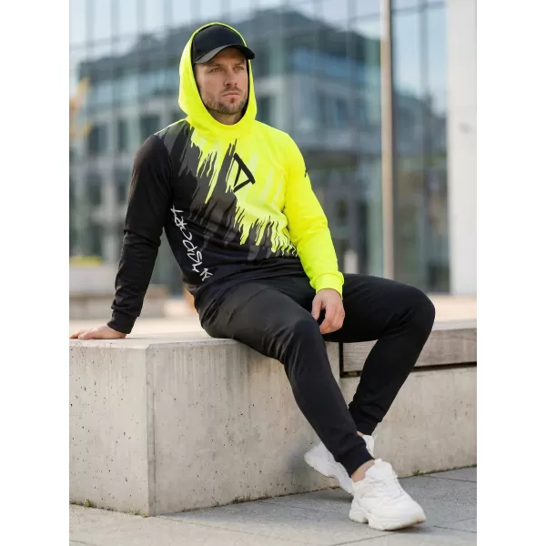  Hochwertiges Funktions-Sweatshirt für Herren ALTISPORT VOJ/ALM006MI01 SCHWARZ UND GELB 