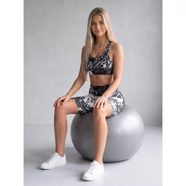 Dámské legíny nad kolena premium ALTISPORT VOJ/ALW018LEG02 ČERNOBÍLÁ 