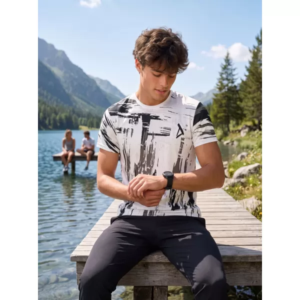  Hochwertiges Funktions-T-Shirt für Herren ALTISPORT VOJ/ALM010TR01 SCHWARZ UND WEIß 