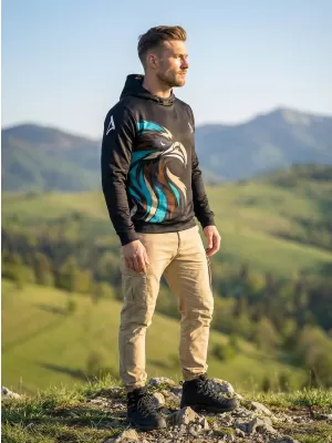 Hochwertiges Funktions-Sweatshirt für Herren ALTISPORT VOJ/ALM029MI01 SCHWARZ UND BLAU