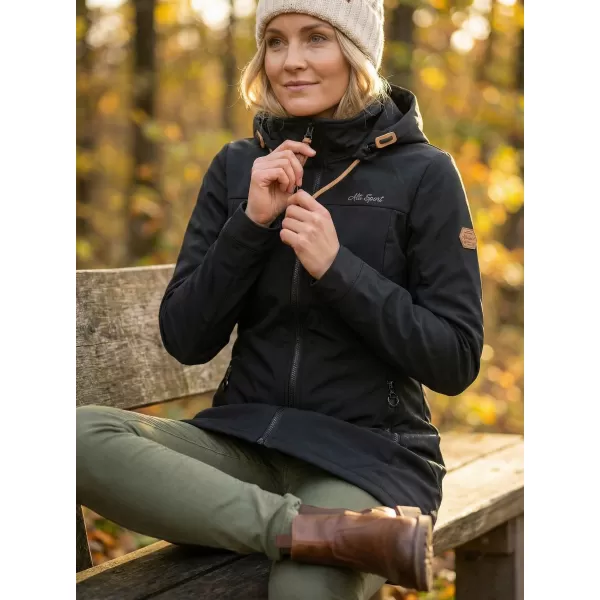  Softshell-Mantel für Damen ALTISPORT CIARA SCHWARZ 