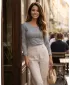 Damen-T-Shirt mit langen Ärmeln ALTISPORT NoPrint NP/ALW961 DUNKELGRAUE HIGHLIGHTS
