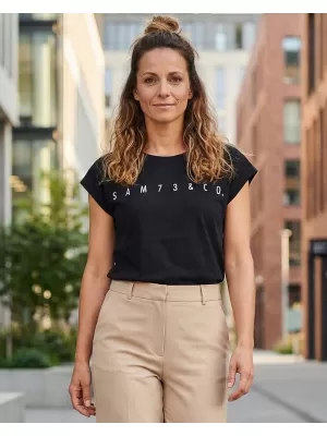 Damen-T-Shirt SAM 73 OCTAVIA WT 921 SCHWARZ