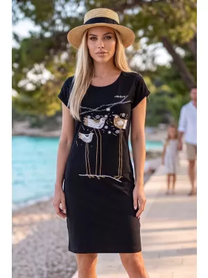 Kleid ALTISPORT ALW043178 SCHWARZ UND GOLD
