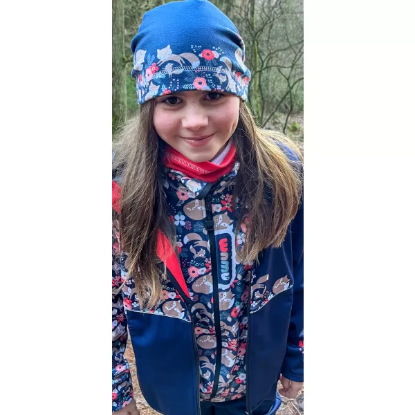  Fleece-Sweatshirt für Kinder WAMU LIŠKY DUNKELBLAU 