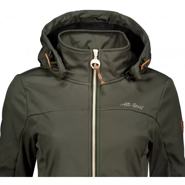  Softshell-Mantel für Damen ALTISPORT CIARA KHAKI 