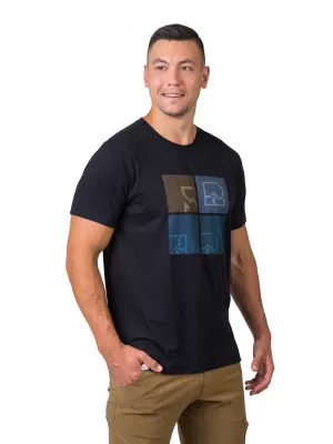 Herren-T-Shirt HANNAH RAMONE ANTHRAZIT/BLAU