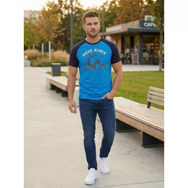 Herren-T-Shirt SAM 73 ESTEBAN MT 841 LEUCHTEND BLAU 