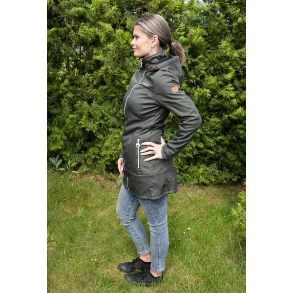  Softshell-Mantel für Damen ALTISPORT CIARA KHAKI 