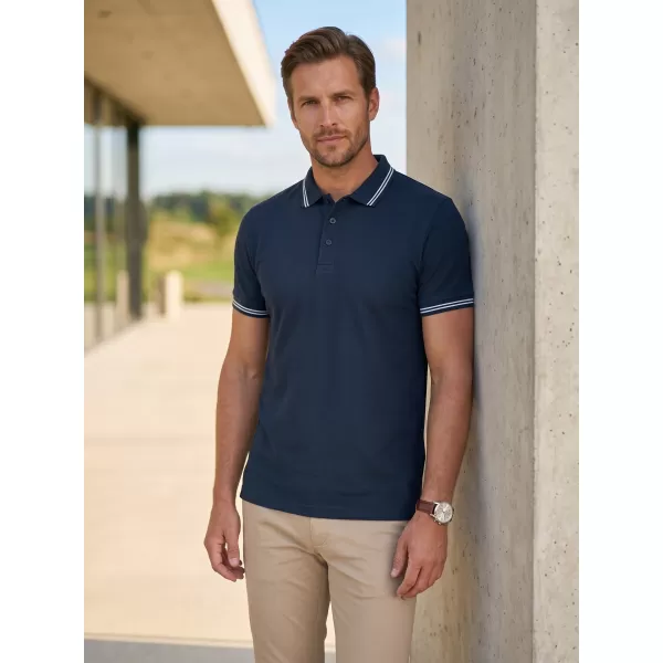  Herren-T-Shirt mit Kragen ALTISPORT NoPrint NP/ALM912 NAVY BLAU 