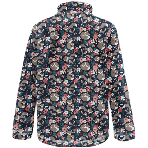  Fleece-Sweatshirt für Kinder WAMU LIŠKY DUNKELBLAU 