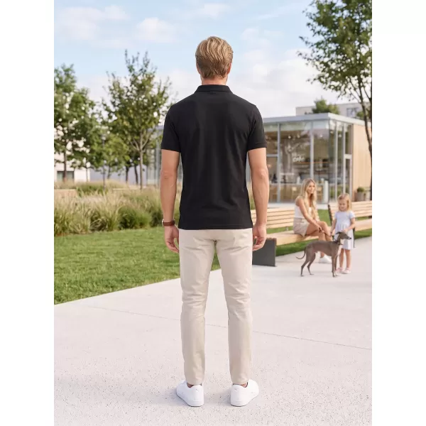  Herren-T-Shirt mit Kragen ALTISPORT NoPrint NP/ALM302 SCHWARZ 