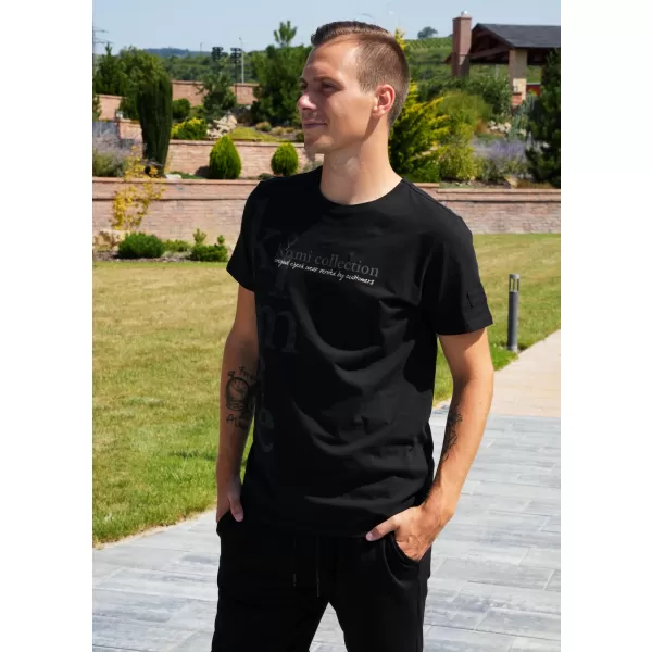  Herren-T-Shirt KIXMI SANDER SCHWARZ 