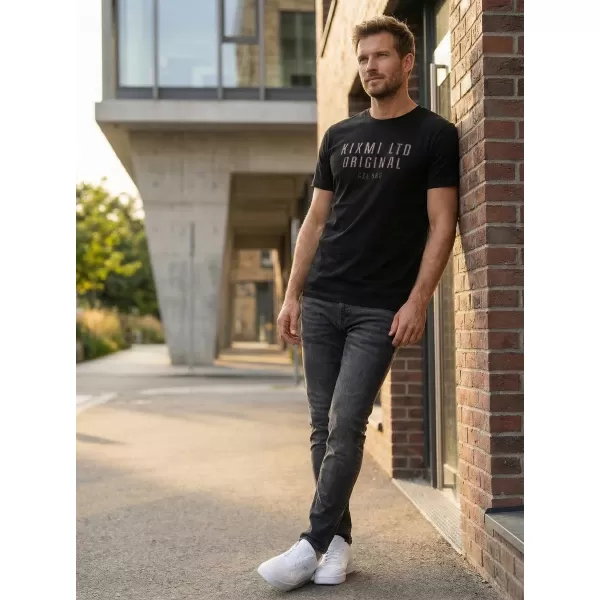  Herren-T-Shirt KIXMI SALEM SCHWARZ 