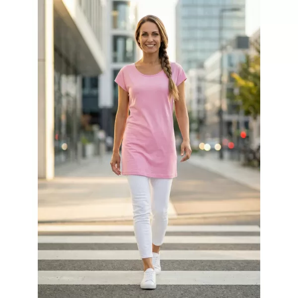  Langes T-Shirt für Damen ALTISPORT NoPrint NP/ALW321 ROSA 