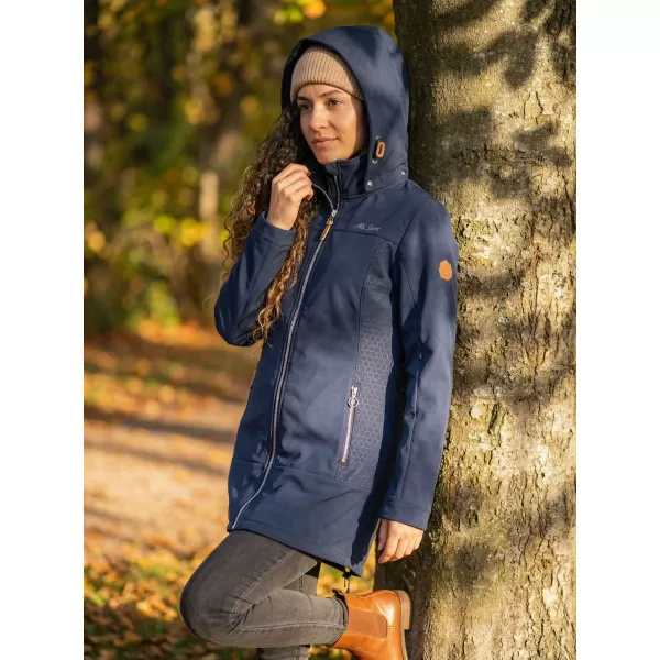  Softshell-Mantel für Damen ALTISPORT CIARA DUNKELBLAU/SILBER 