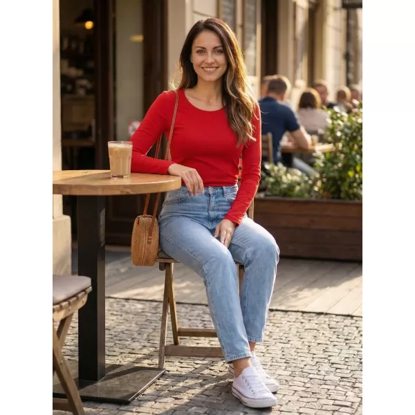  Damen-T-Shirt mit langen Ärmeln ALTISPORT NoPrint NP/ALW961 ROT 