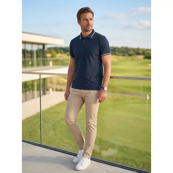 Herren-T-Shirt mit Kragen ALTISPORT NoPrint NP/ALM912 NAVY BLAU 