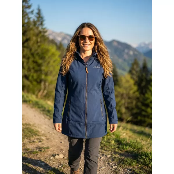  Softshell-Mantel für Damen ALTISPORT CIARA DUNKELBLAU 