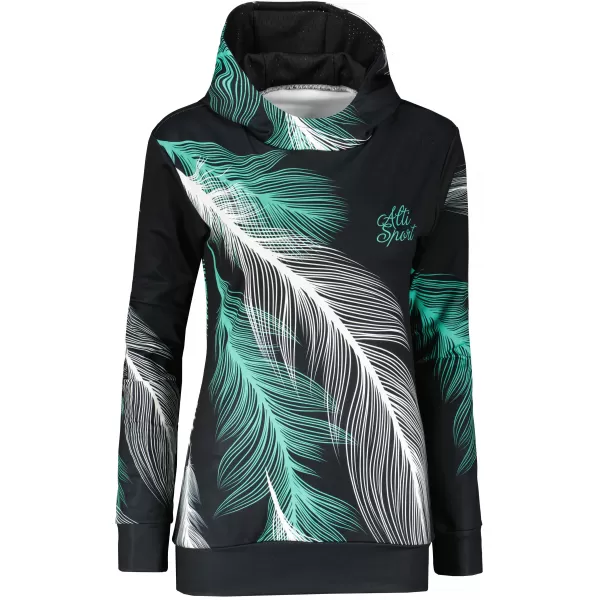  Hochwertiges Funktions-Sweatshirt für Damen ALTISPORT VOJ/ALW001MI01 SCHWARZ/TÜRKIS 