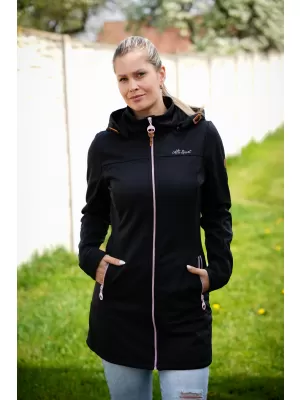 Softshell-Mantel für Damen ALTISPORT CIARA SCHWARZ/ROSA