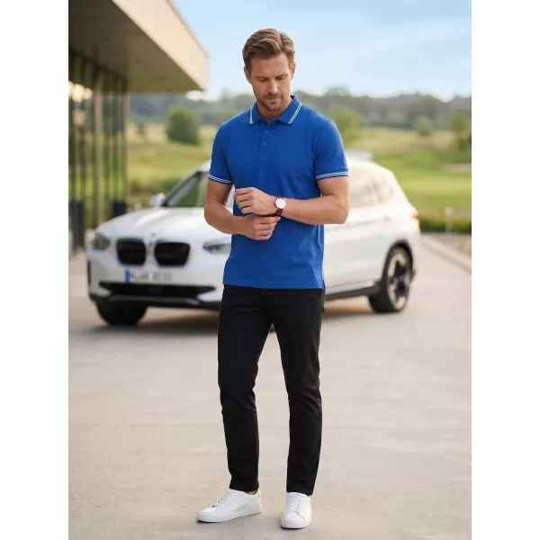  Herren-T-Shirt mit Kragen ALTISPORT NoPrint NP/ALM912 KÖNIGSBLAU 