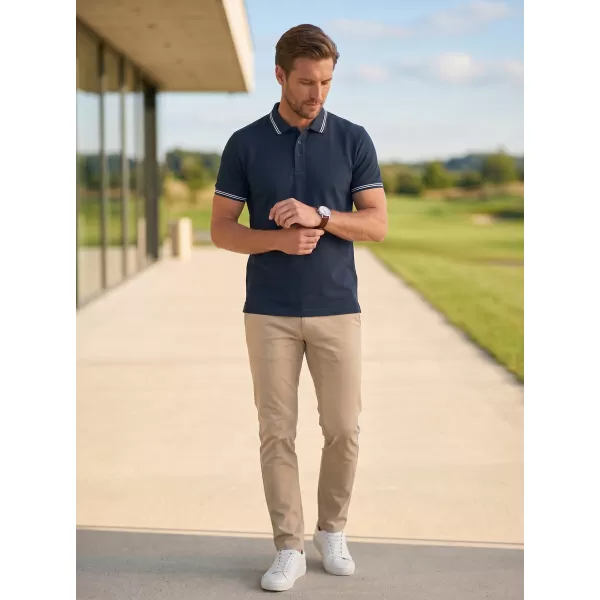  Herren-T-Shirt mit Kragen ALTISPORT NoPrint NP/ALM912 NAVY BLAU 