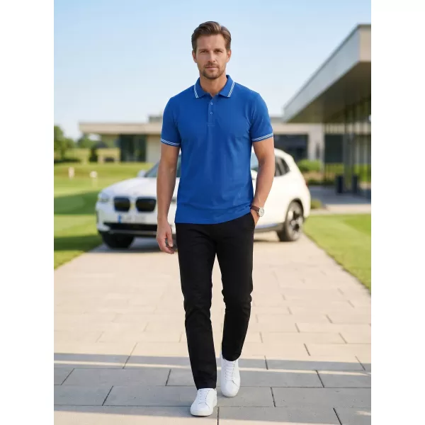  Herren-T-Shirt mit Kragen ALTISPORT NoPrint NP/ALM912 KÖNIGSBLAU 