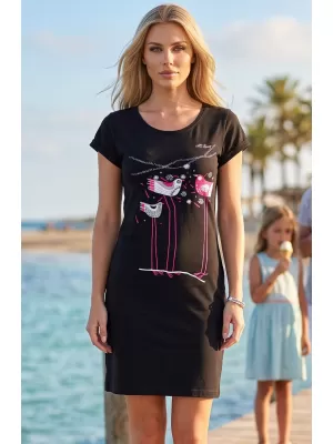 Kleid ALTISPORT ALW043178 SCHWARZ ROSA