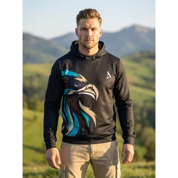  Hochwertiges Funktions-Sweatshirt für Herren ALTISPORT VOJ/ALM029MI01 SCHWARZ UND BLAU 