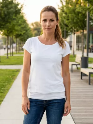 Damen-T-Shirt ALTISPORT NoPrint NP/ALW021 WEIß